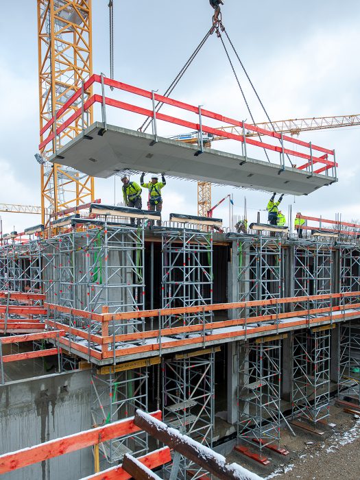 Balkon-Einbau am Bauprojekt Strehleranger im März 2021