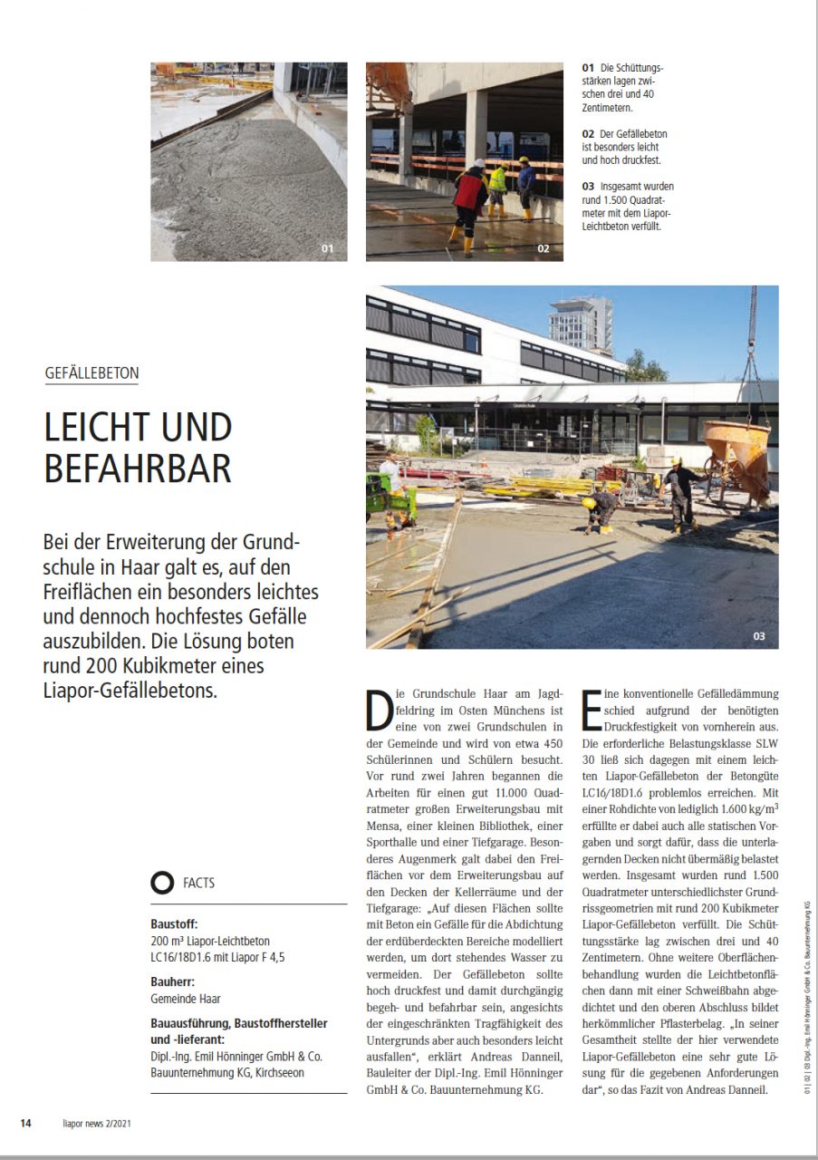 grundschule haar gefaellebeton liapor news