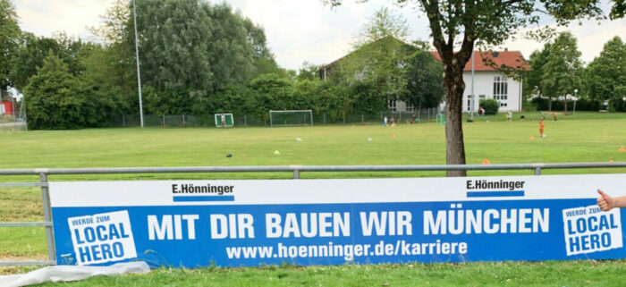 Bandenwerbung beim TSV Egmating: Wir unterstützen den Lokal-Sport