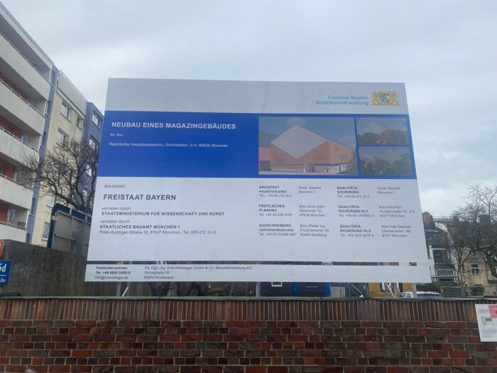 Hauptstaatsarchiv: Neubau des Speichermagazins – Neuigkeiten im März 2024