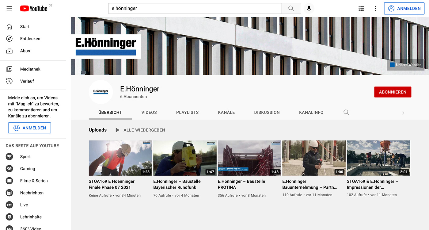 ehoenninger auf youtube 