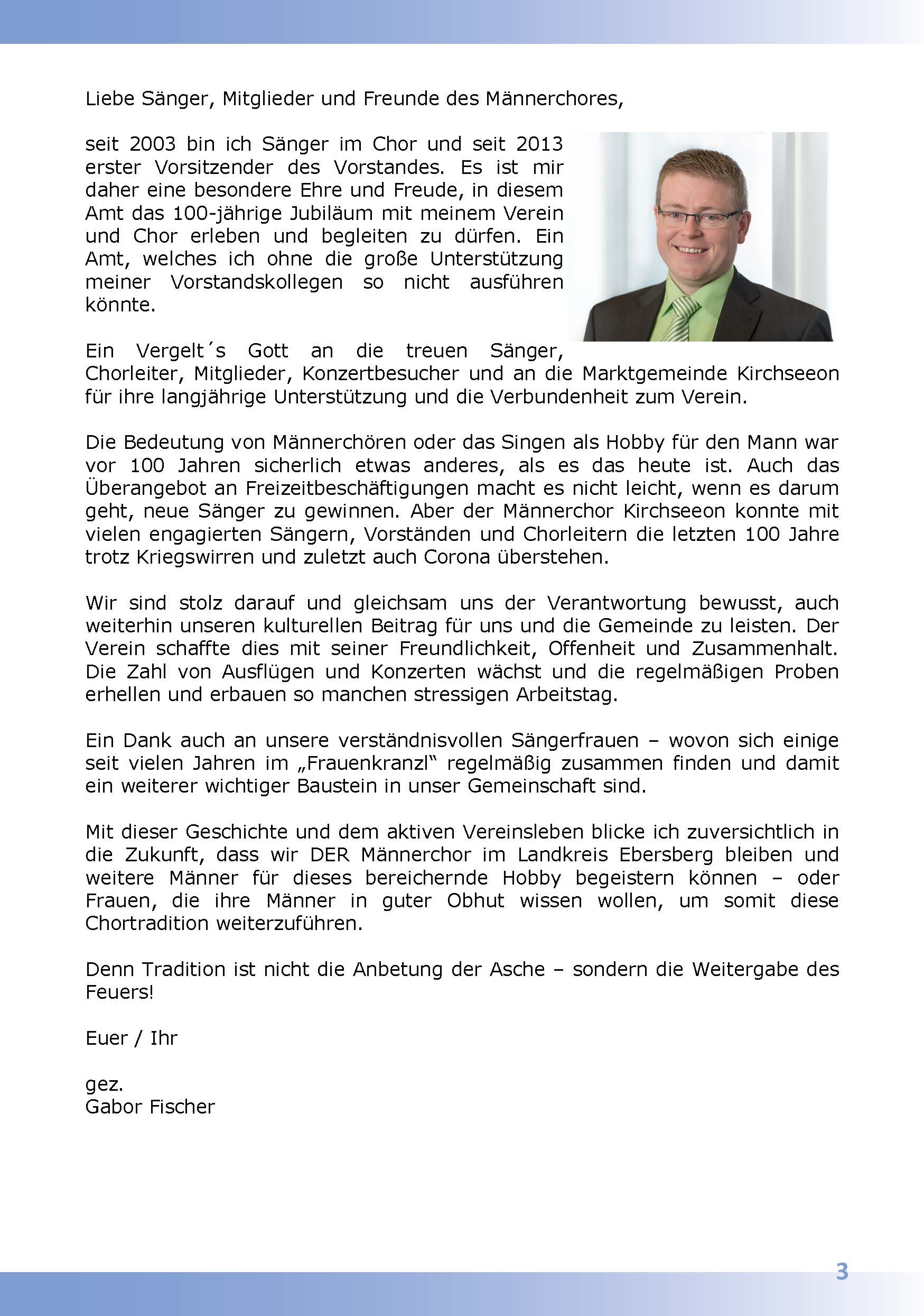 festschrift des maennerchores markt kirchseeon seite 